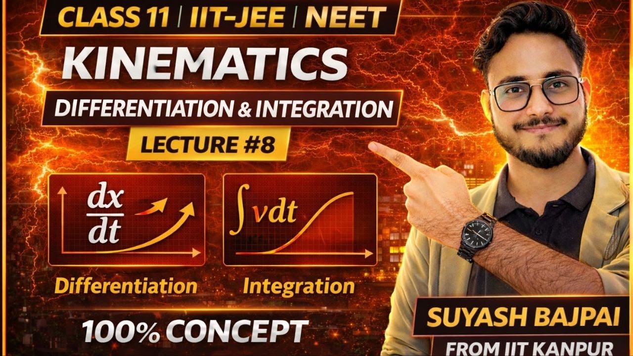 Class 11 Physics | Kinematics | Lecture 8 | Physical Representation of Differentiation & Integration
