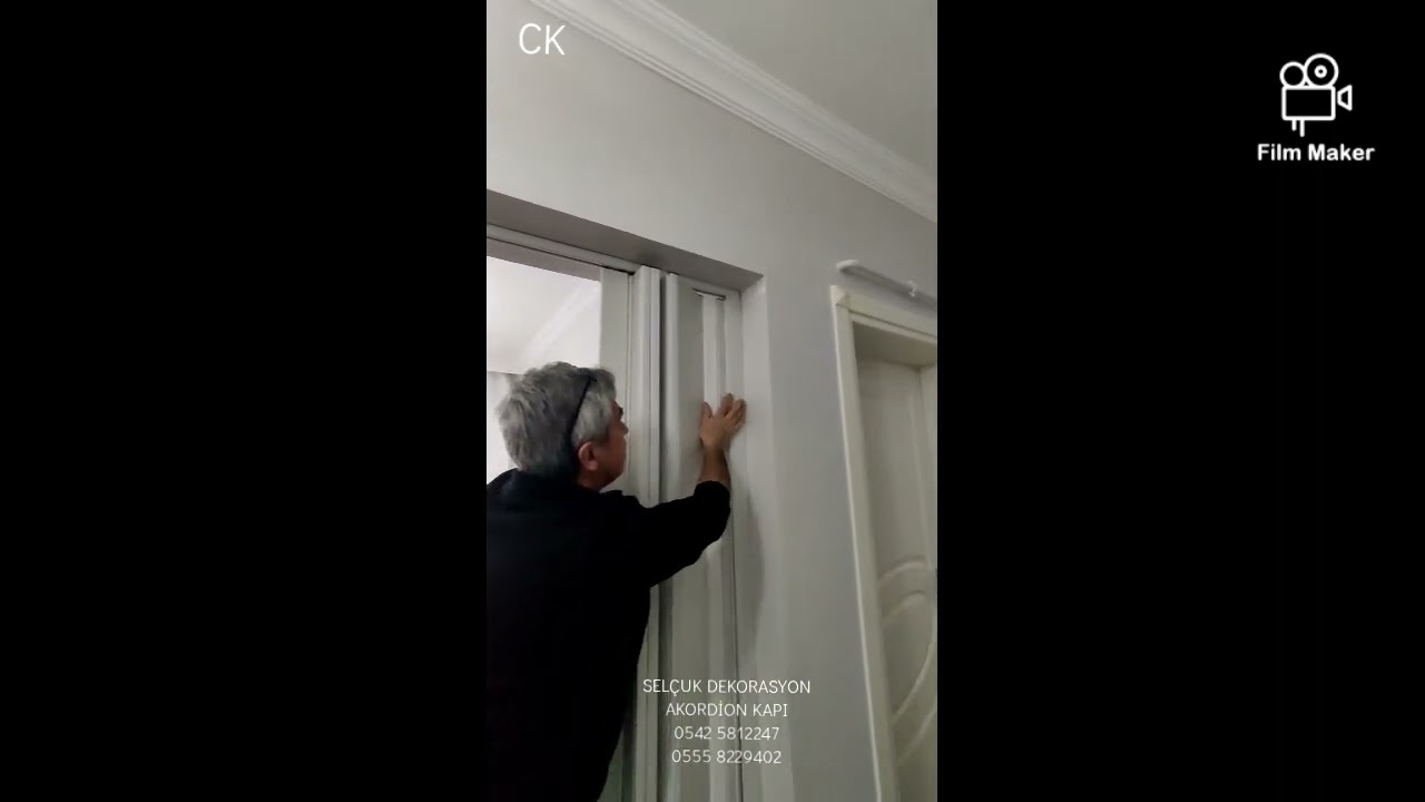 Akordiyon Kapı montajı.  05425812247 Selçuk dekorasyon