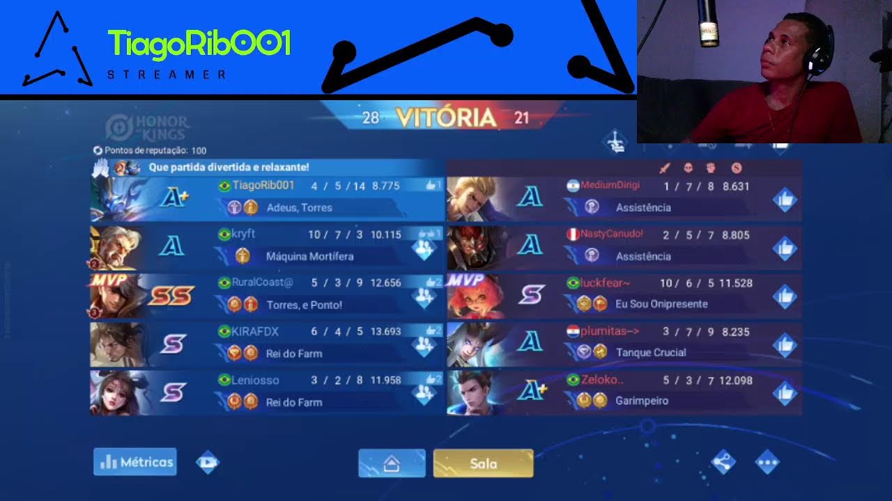 🔴AO VIVO🔴 VOLTEI GALERA! VAMOS APRENDER JUNTOS! HOK 2025 TWITCH E YouTube TiagoRib001 Honor Of Kings