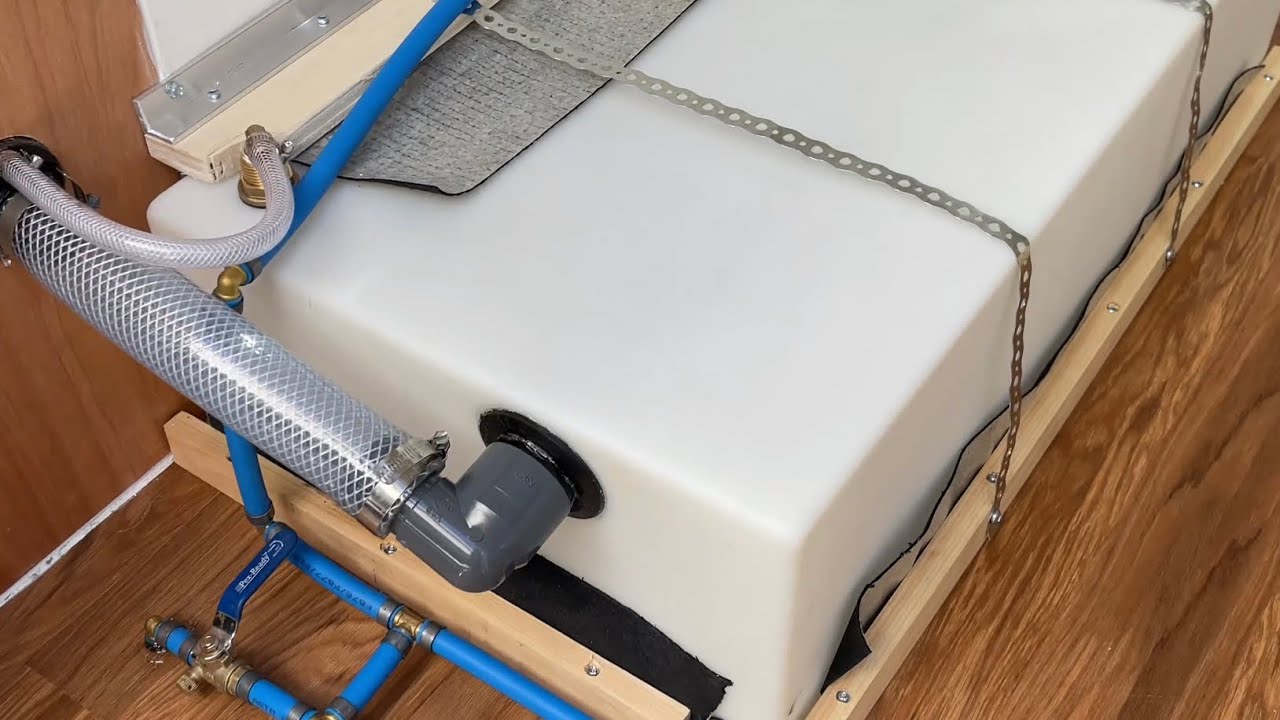 How to Build a Tiny Off Grid Cargo Trailer Camper - Water Tank/ Battery Box/ Stabilizers