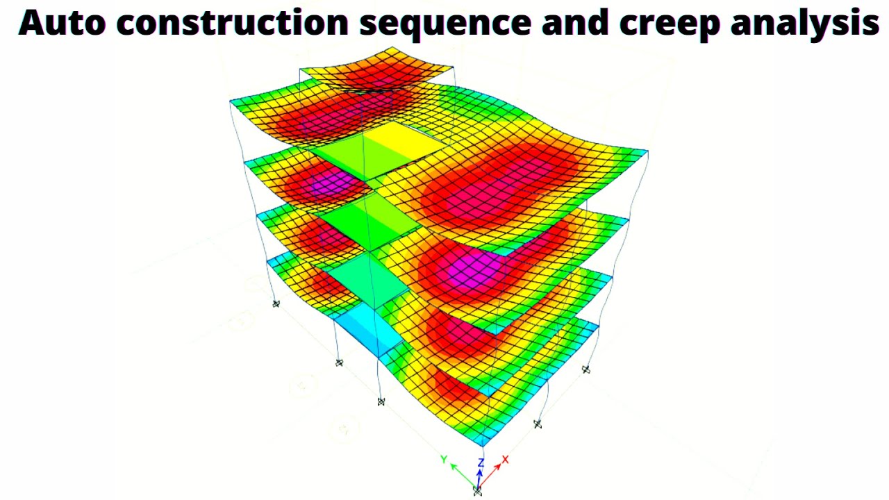 Auto construction sequence and creep analysis in Etabs | Aspire Civil Studio