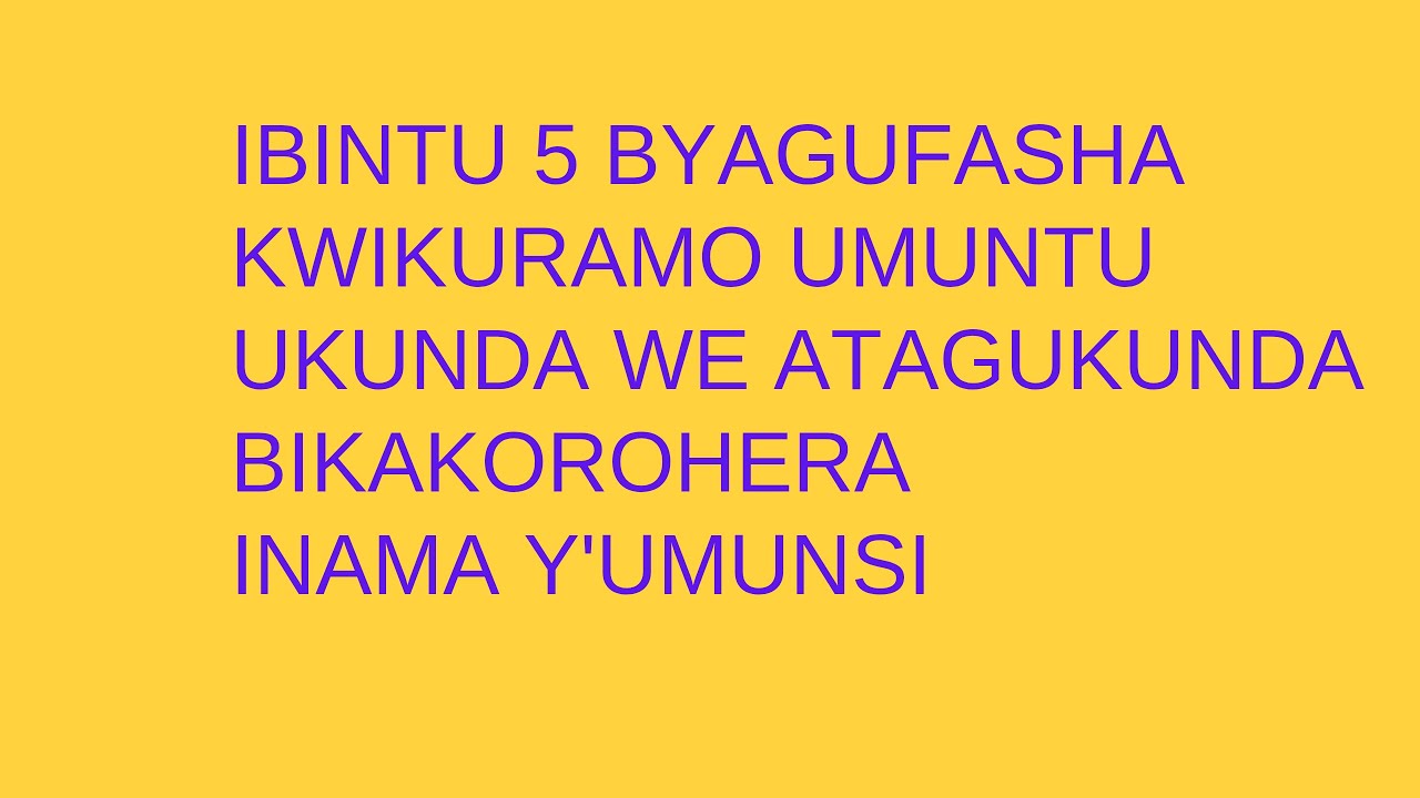 nigute nakwikuramo umuntu utakinkunda dore ibintu 5 wakora akakuvamo#UMUNEZERO TV#inama y'umunsi