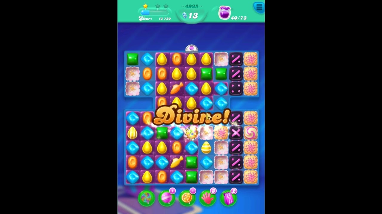 Candy Crush Soda Saga level 4935 Get 2 Stars, 17 Moves Complete