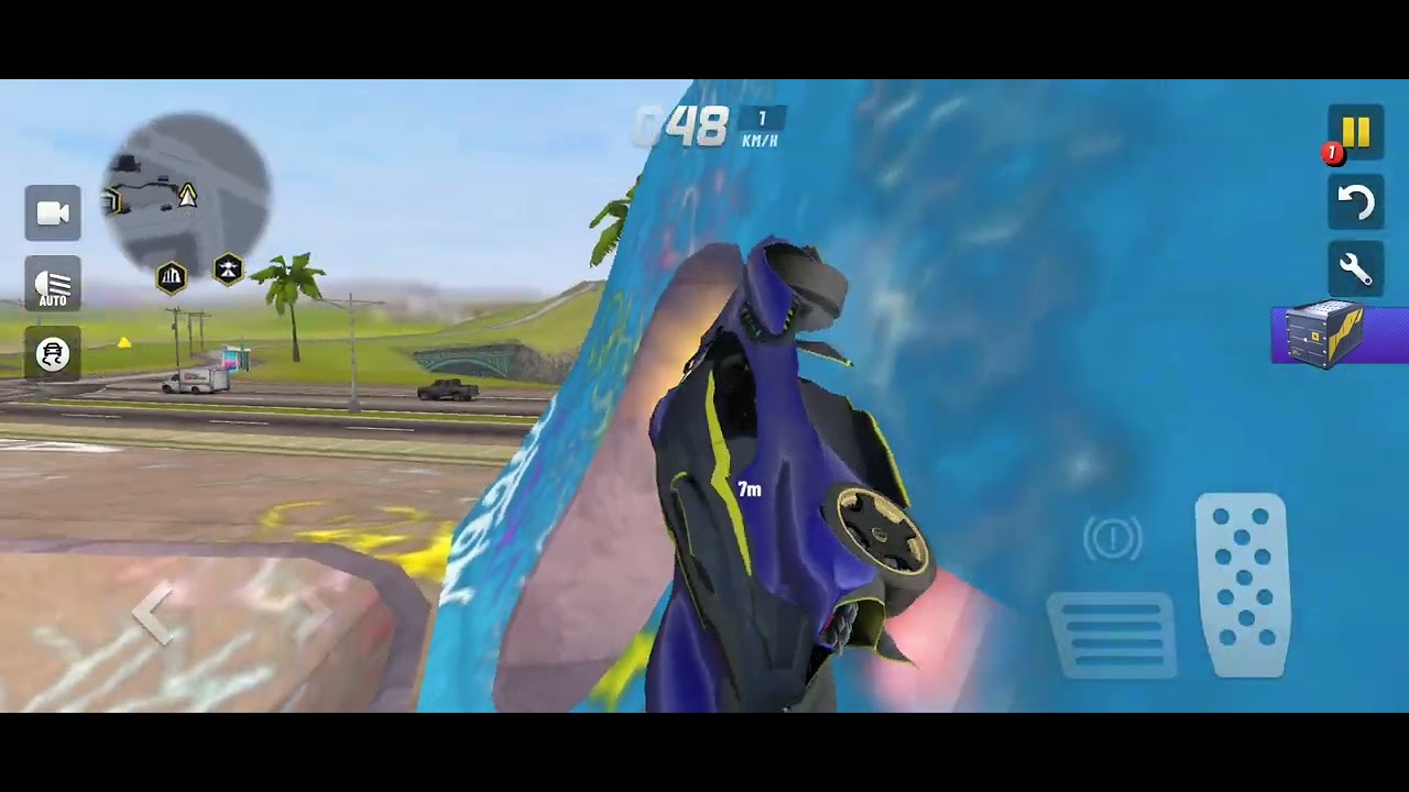 Mega Ramp Monster blue Car Racing 3D - Extreme Car Stunts - Android Gameplay