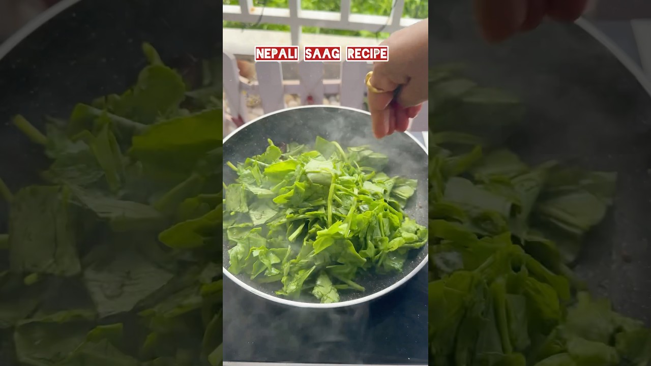5 mins healthy Nepali Saag Recipe, Pahadi recipe #shorts #food #nepal #nepalirecipe #nepalfood
