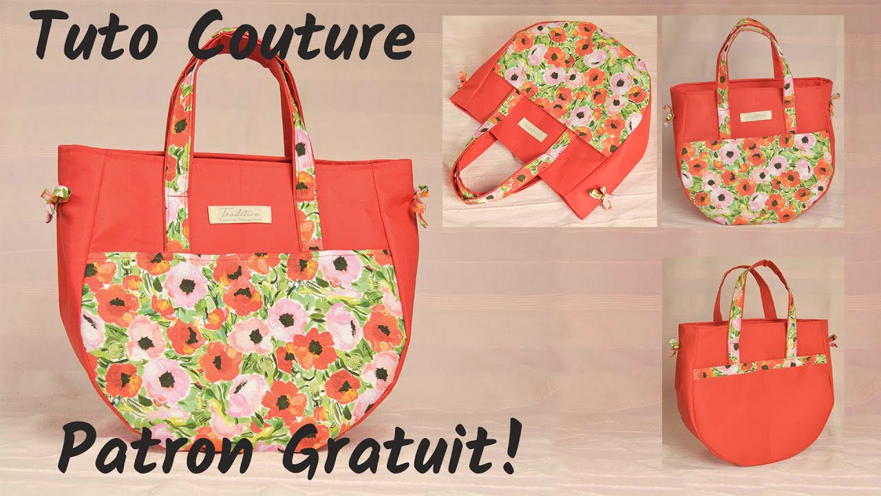 Comment coudre un sac tote bag en tissu - Patron Gratuit - Couture Facile Mimi