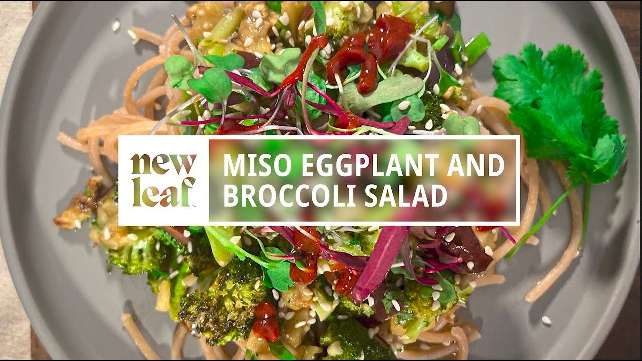 Broccoli and Eggplant Miso Salad