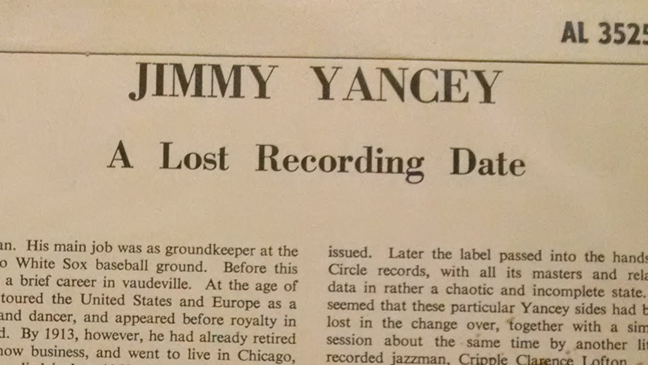 Jimmy Yancey - Two O'Clock Blues & Lean Bacon