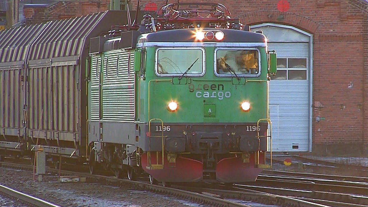 Tåg Godståg Green Cargo i Vännäs.