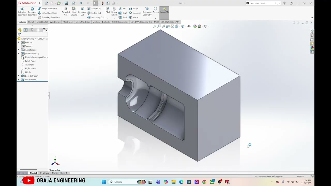 3D Toolpath Practice Cavity (MasterCAM 3D Toolpath)