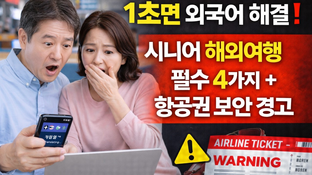 1초면 외국어 해결❗ 시니어 해외여행 필수 4가지 + 항공권 보안 경고