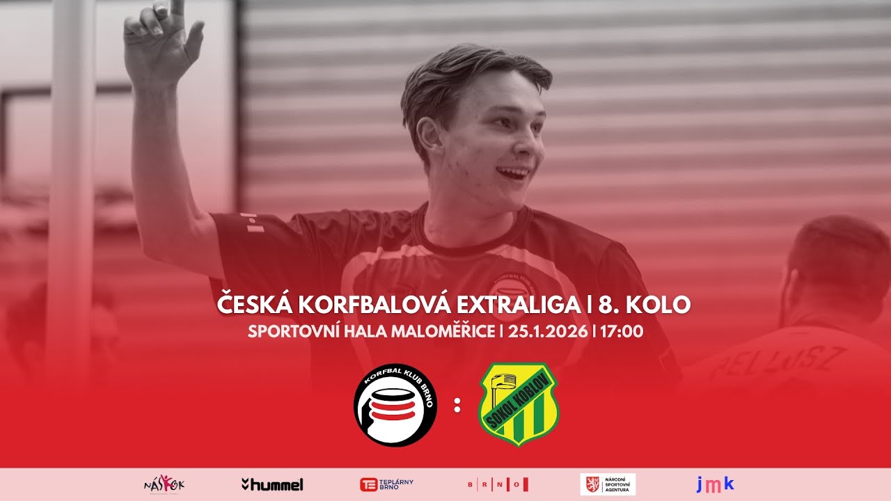 Korfbal klub Brno -  Korfbal klub Tj Sokol Koblov # 8. kolo extraligy 2025/2026, 25. ledna 2026