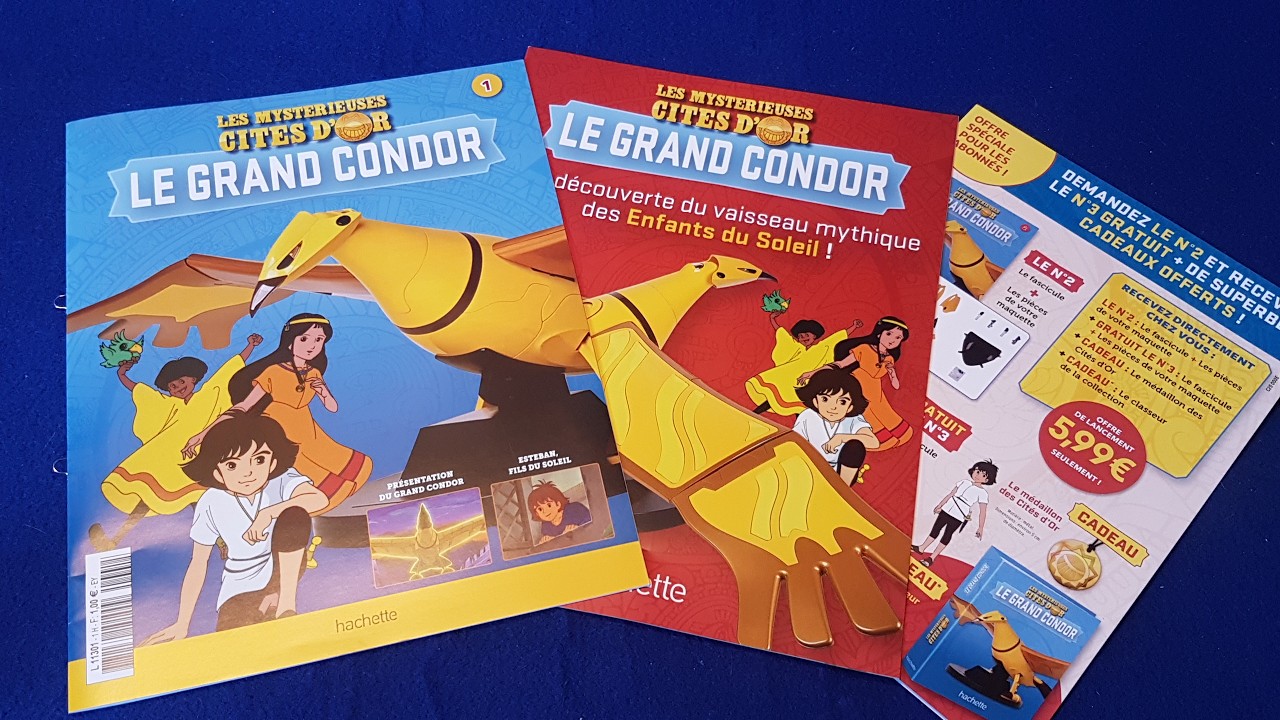 Num&eacute;ro test 1 et 2 du GRAND CONDOR par Hachette Collections (Les myst&eacute;rieuses cit&eacute;s d'or)