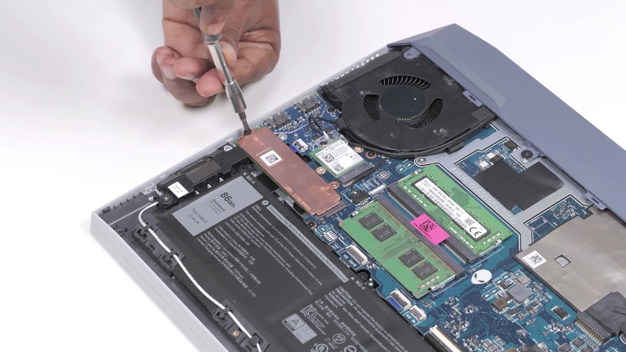 How to replace the M 2 2280 solid state drive on the Dell G15 5510 5511 5515 5520 5521 5525