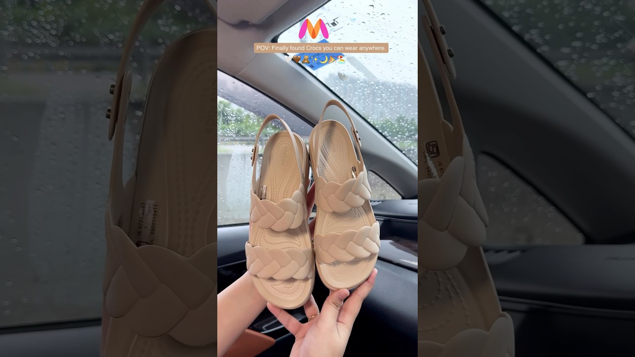 These Crocs look like designer sandals 😍 So comfy & cute! #crocs #fashionfinds #musthaves #shorts