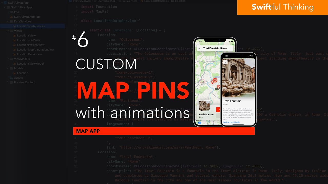 Пользовательские метки для аннотаций на карте SwiftUI MapKit | Приложение SwiftUI Map № 6