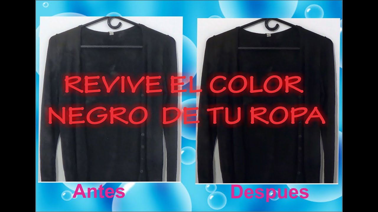 Como devolverle el color a la ropa negra