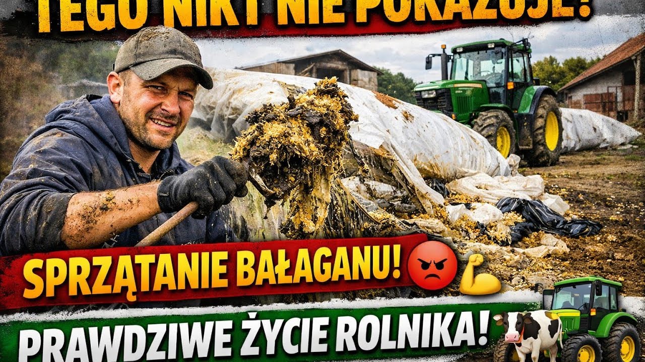 Tego nikt nie pokazuje… Sprzątanie rękawa z kukurydzy 🌽 Prawdziwe życie rolnika 🚜