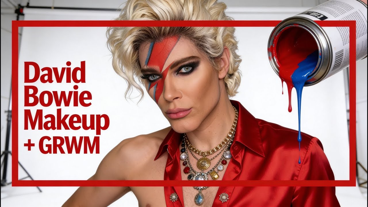 ICONIC DAVID BOWIE Glam ⚡ + GRWM with TIAGO AZEVEDO