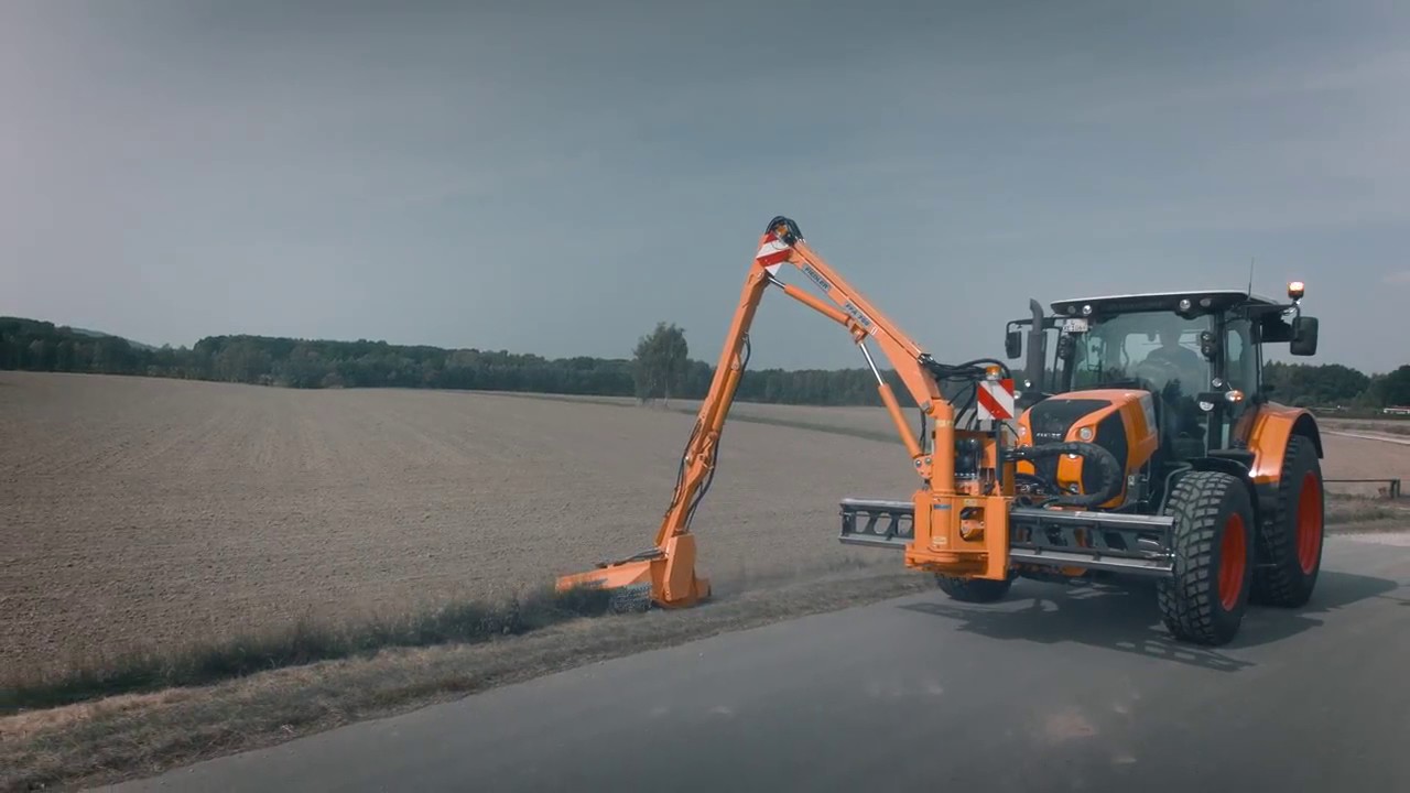 Front mounted reach arms Fiedler FFA mower corporate video