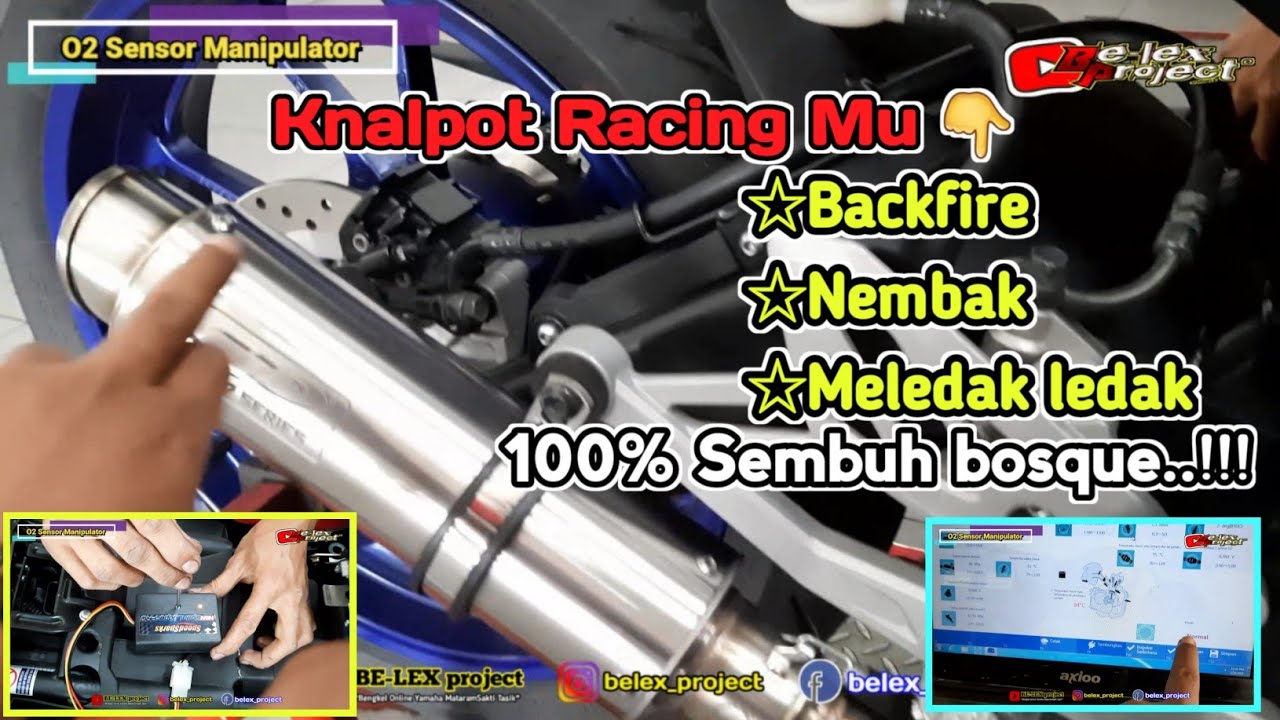 HILANGKAN SUARA NEMBAK BACKFIRE DI KNALPOT RACING PASANG O2 SENSOR MANIPULATOR