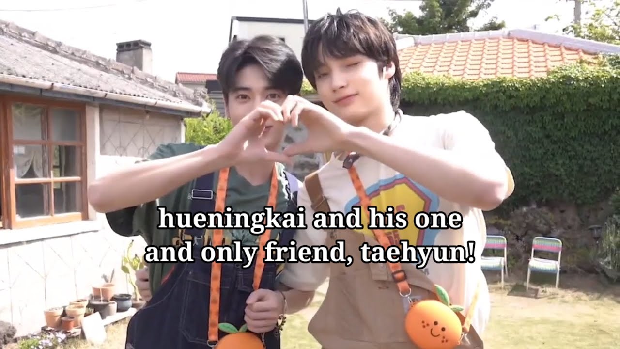 Hueningkai and his one and only best friend, Taehyun