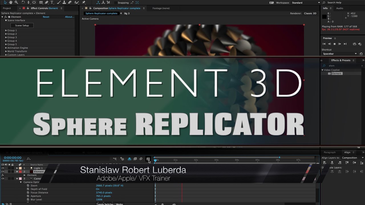 Sphere Replicator Element 3D Tutorial