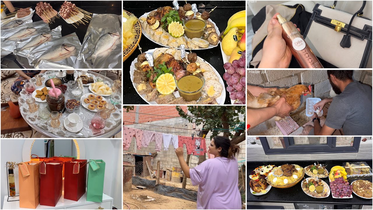 هاجر جيجا| عشاء الفاتحة لعروستنا❤️روتين ولمة في دارنا قبل مانروح وش ردتلنا العروس افكار 🤍✨