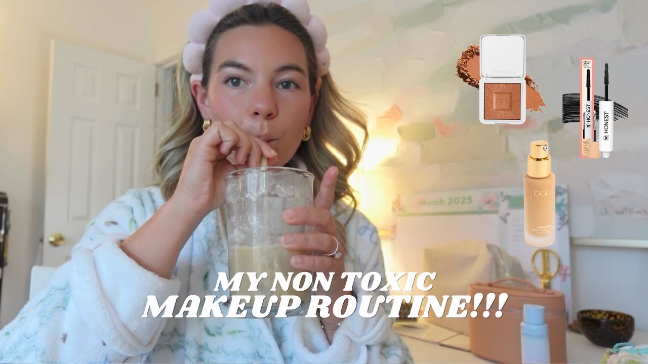 My Go-To Full Coverage NON TOXIC Makeup Routine | Clean Beauty Favorites!!