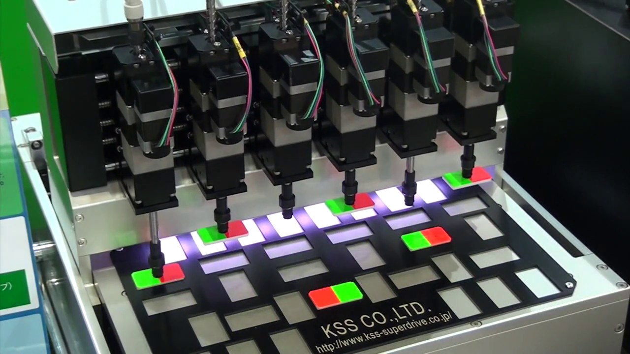 Variable Pitch Stage with Six Head Pick & Place Unit / 可変ピッチ6 連ピック& プレース装置