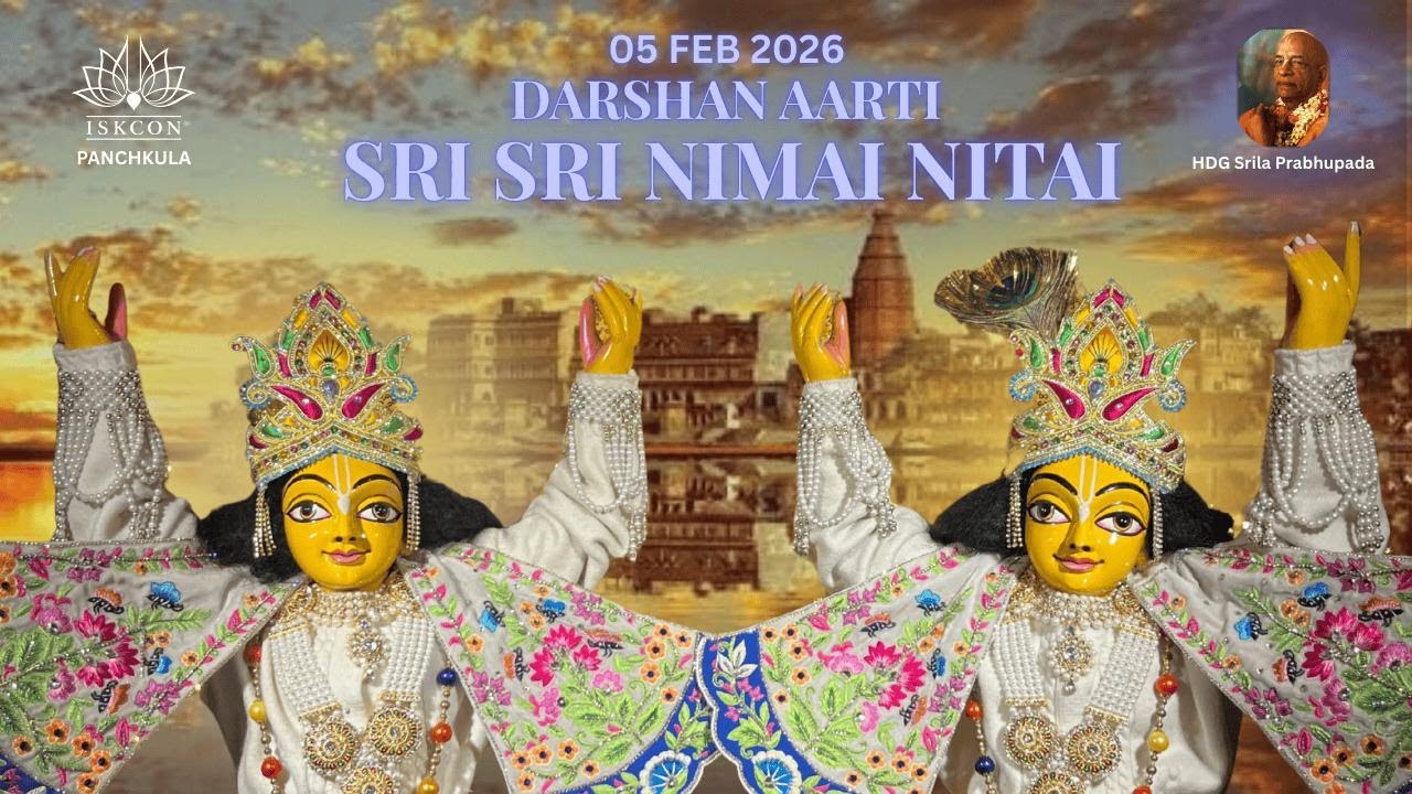 Live Aarti - 05 February - Sri Sri Gaur Nitai - Sankirtan Vigraha - ISKCON PANCHKULA - Panihati BACE