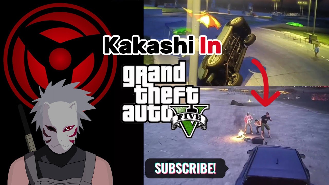 Kakashi Hatake Uses Sharingan in GTA V 🔥 Naruto Mod