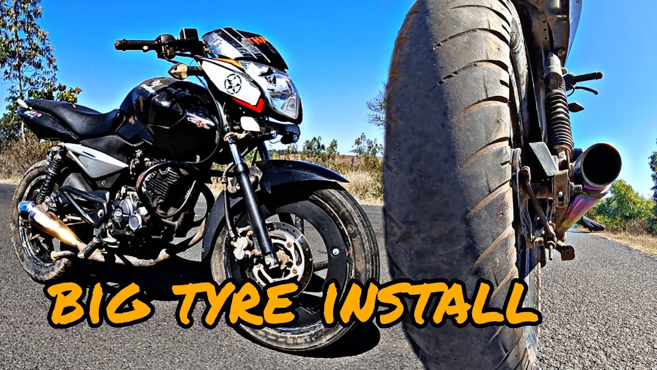 Pulsar 135 ls modified Big Tyre install 120 mm | the hyper rider