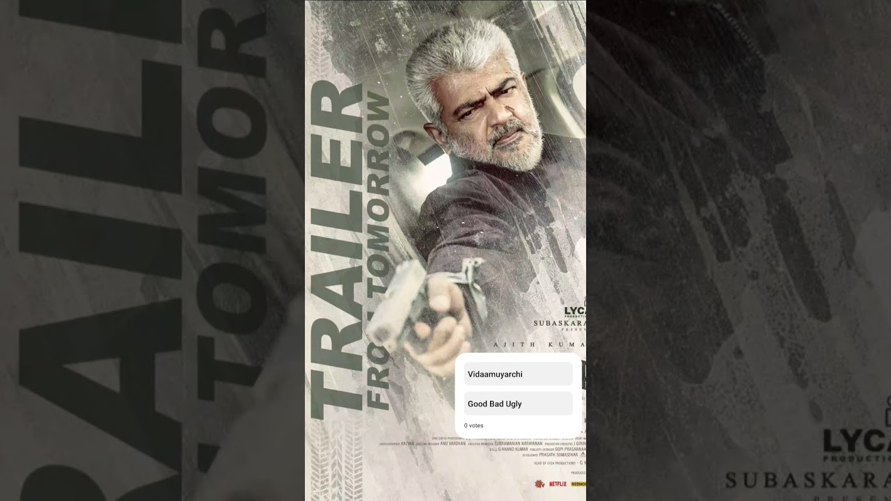 Vidaamuyarchi Trailer Tamil #ajithkumar #trisha #anirudh #lycaproductions #vidamuyarchi #Shorts