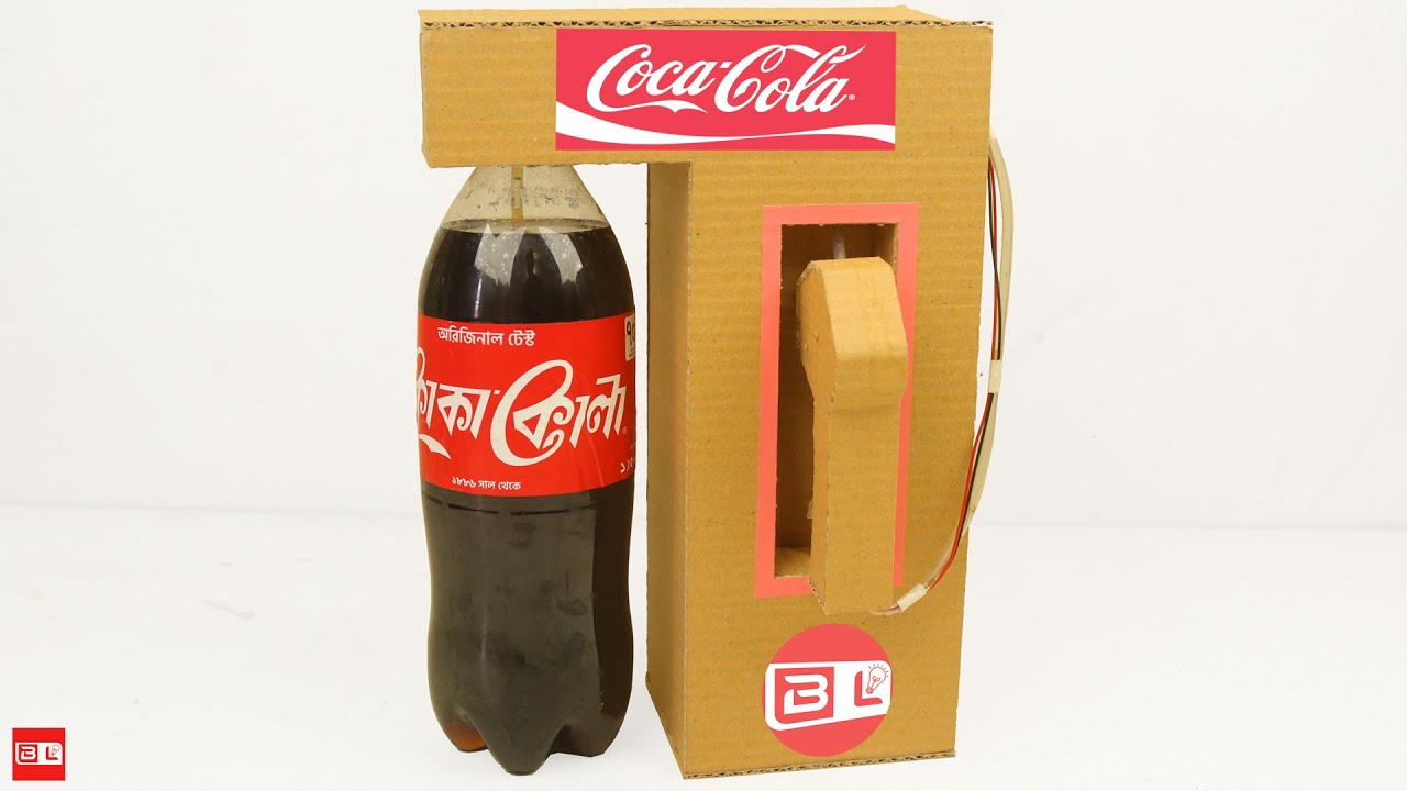 How to Make Coca Cola Soda Fountain Machine from Cardboard at Home