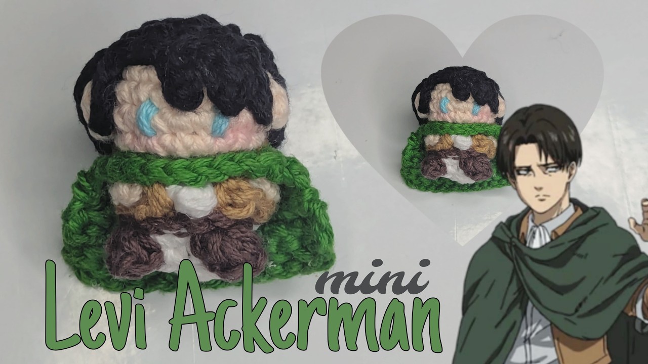 Mini Levi Ackerman a crochet / Atack on titan crochet / Ataque a los titanes Sub. Eng. | Little Hope