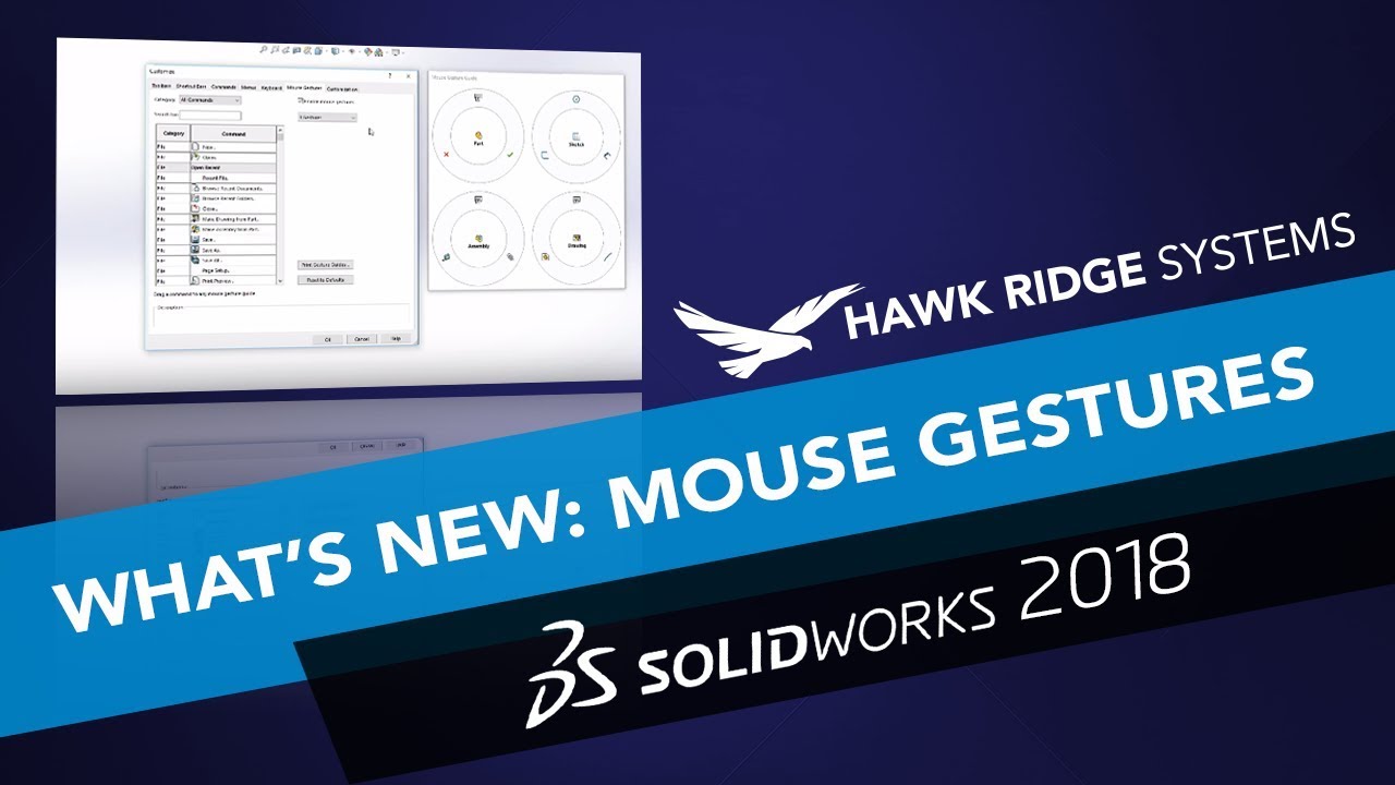 What's New SOLIDWORKS 2018: Mouse Gestures