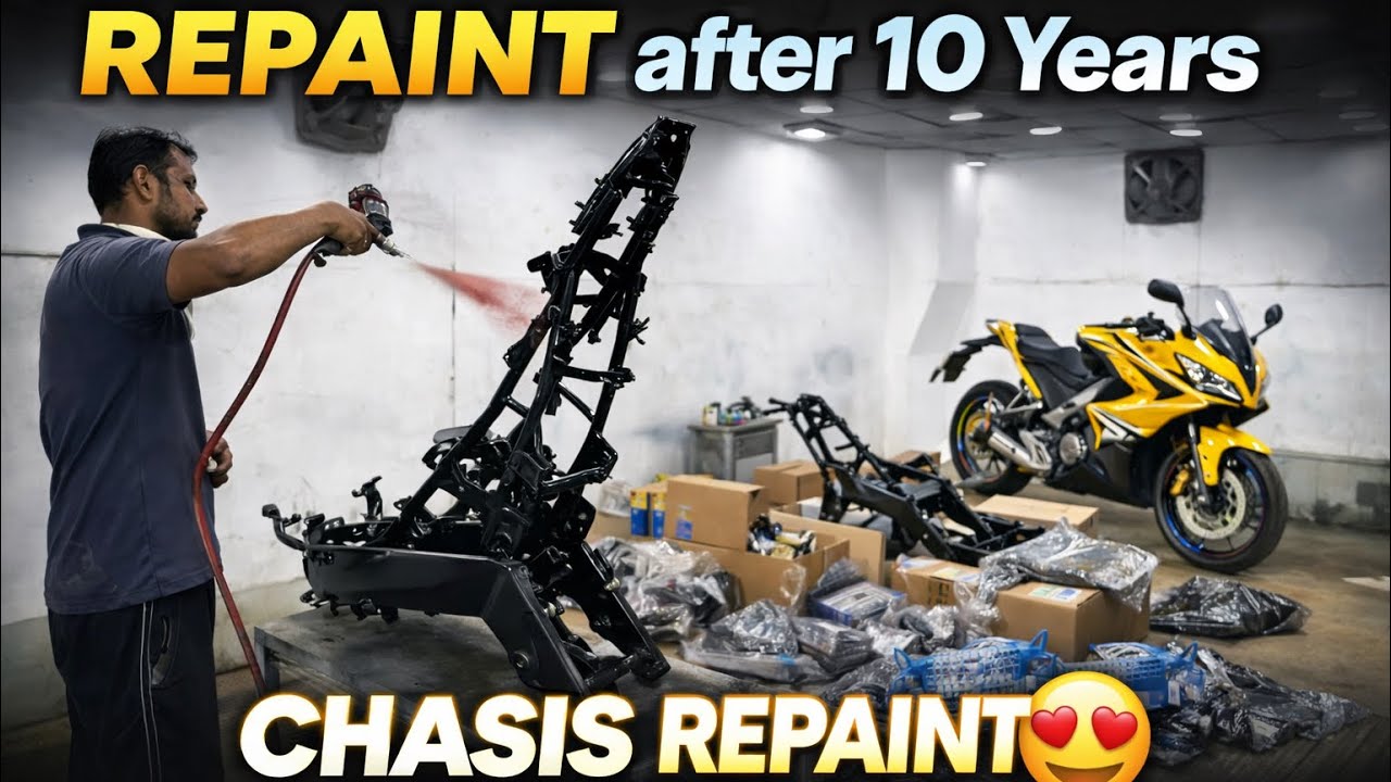 Pulsar rs 200 restoration episode: 30 | pulsar rs 200 chasis repaint 