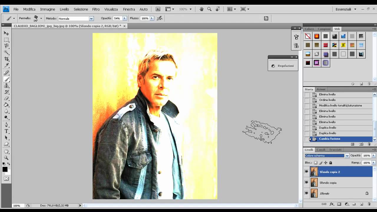 Tutorial Photoshop Cs4- Effetto disegno o colori a olio su foto ( by Photoshoppista )