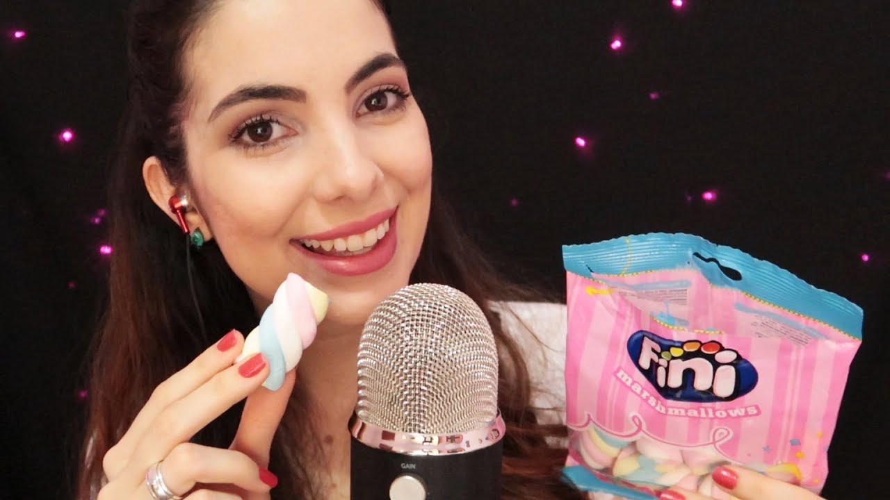 ASMR: COMENDO MARSHMALLOW  - Sons da embalagem e mastigação