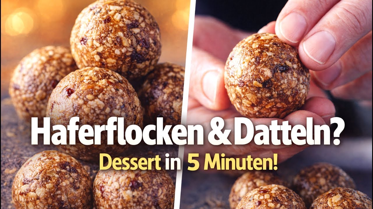 Nestl&eacute; ade! Hast du Haferflocken und Datteln? Unglaublich leckeres Dessert in 5 Minuten!