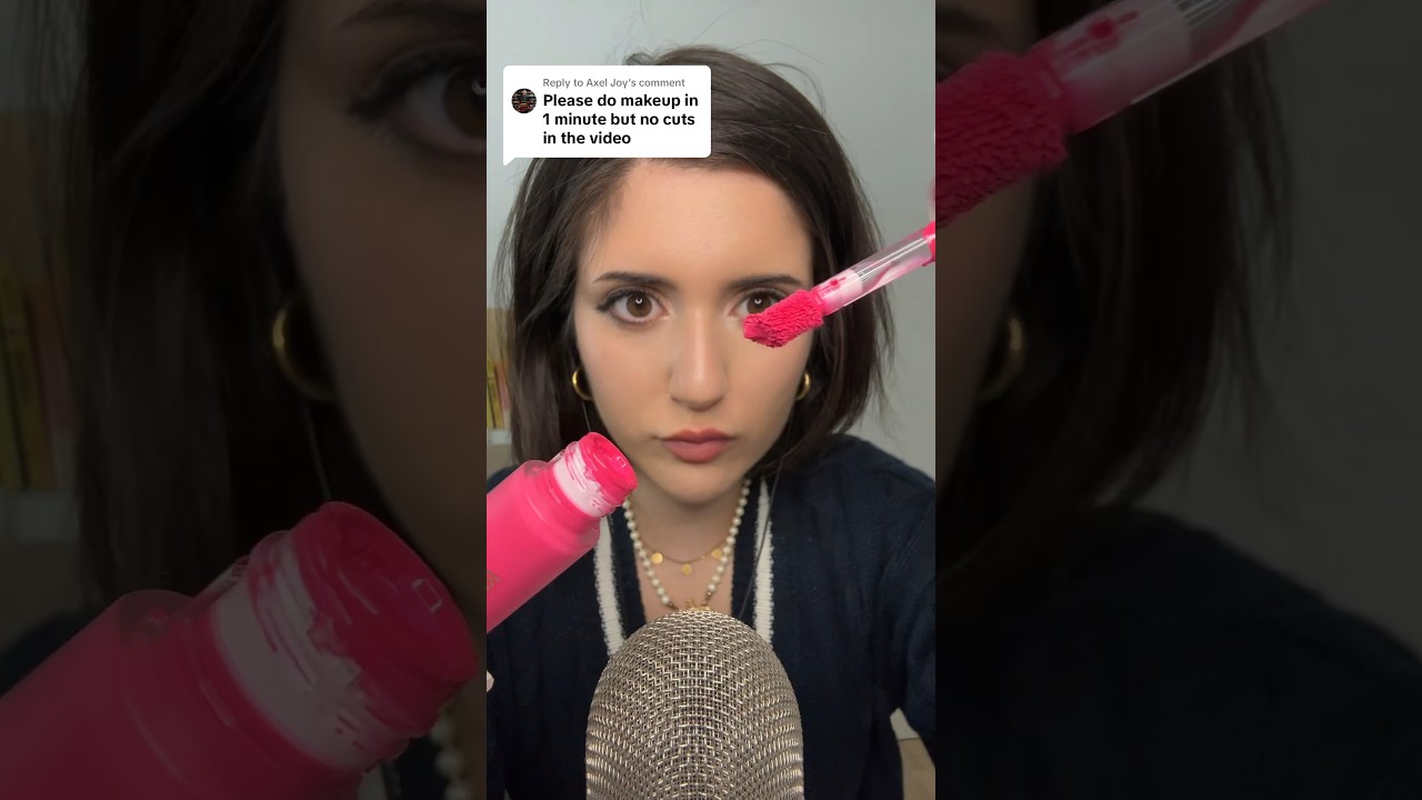 ASMR doing your makeup without cuts 👀 #asmr #shorts #shortsvideo