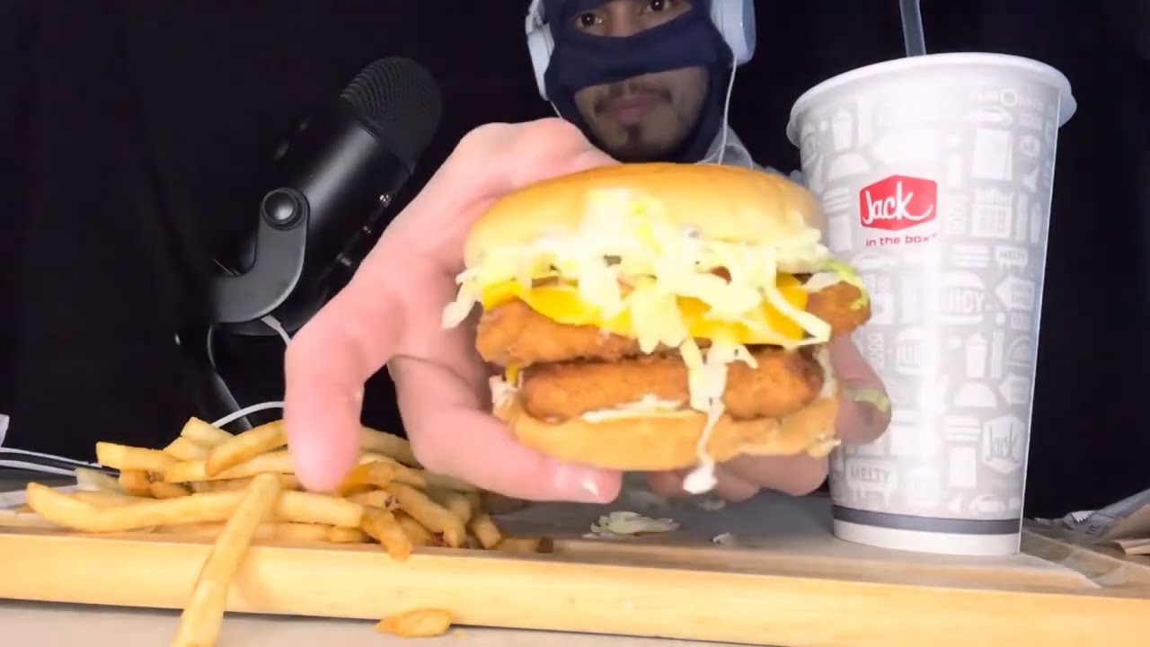 #ASMR JACK IN THE BOX DELUXE FISH SANDWICH #ASMR