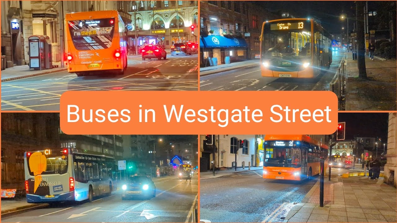 Buses In Westgate Street, Cardiff 2026
