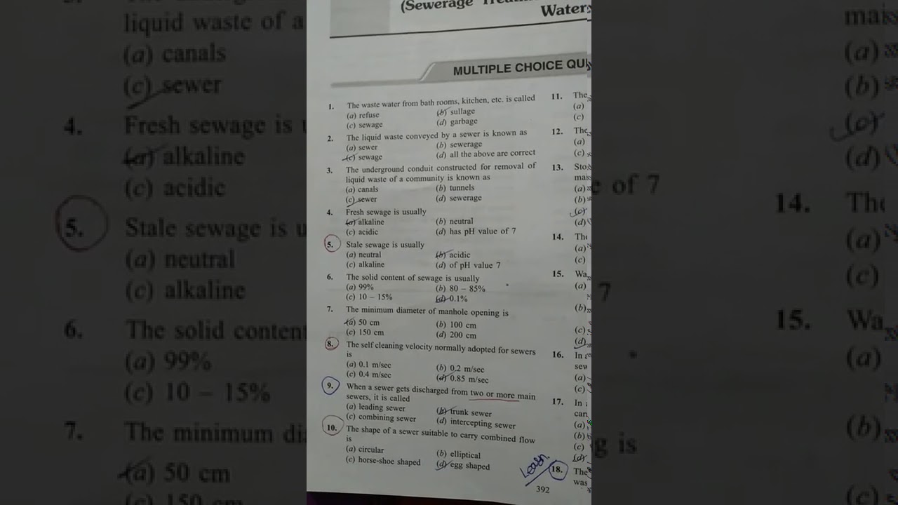 ENVIRONMENTAL ENGINEERING MCQ