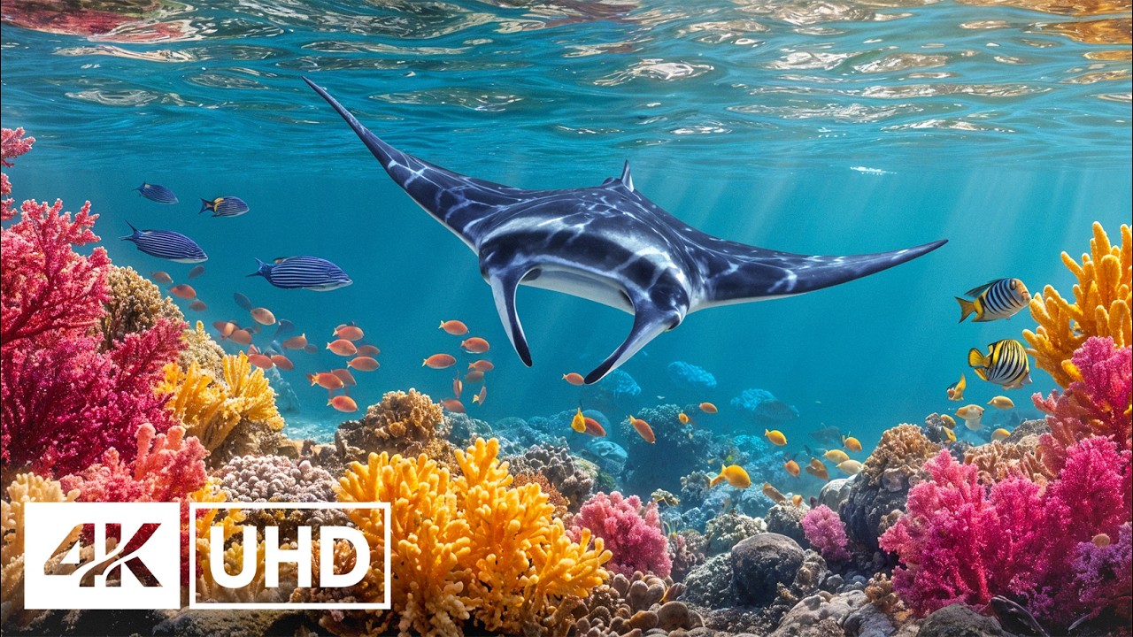 Лучшее 4K аквариумное ULTRA HD 🐠 Спокойная подводная жизнь и красивые кораллы и рыбки