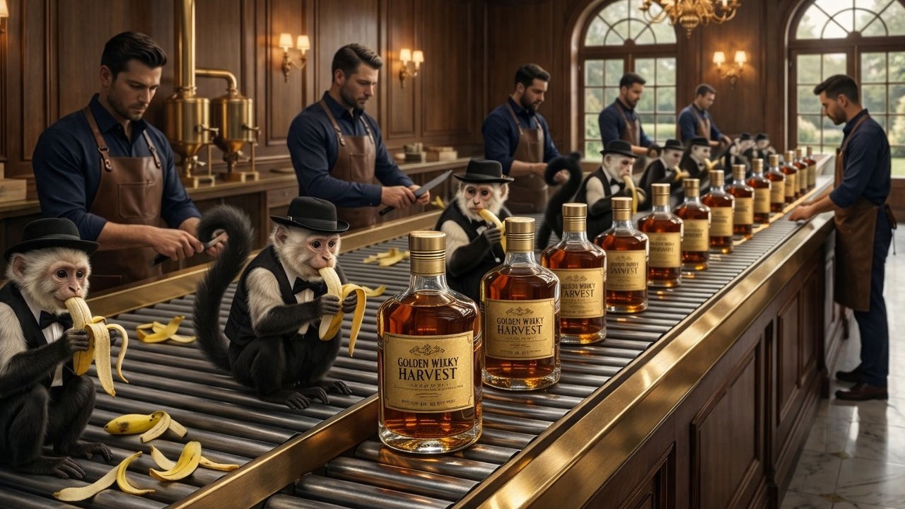 Inside the Luxury Whisky Factory with Monkeys | Complete Process