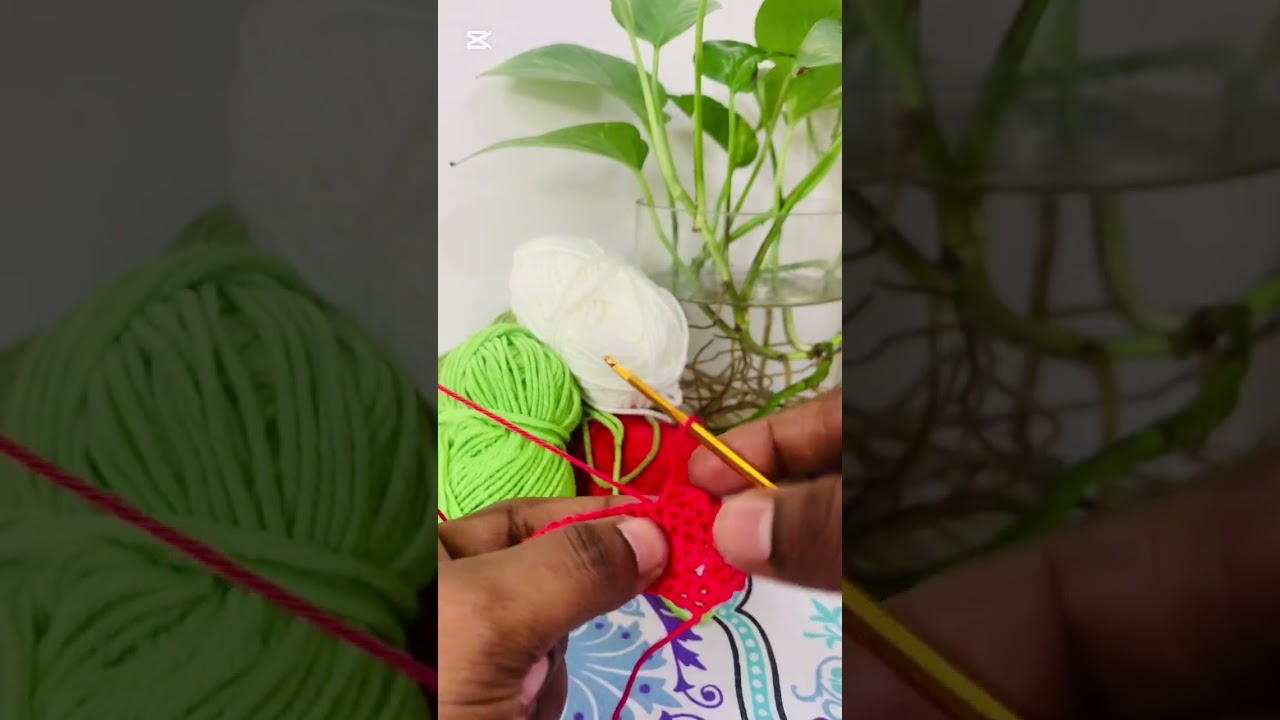 Crochet mini roses 🌹 එන්න අපි මිනි රෝස මලක් ගොතමු  🌹 🧶 