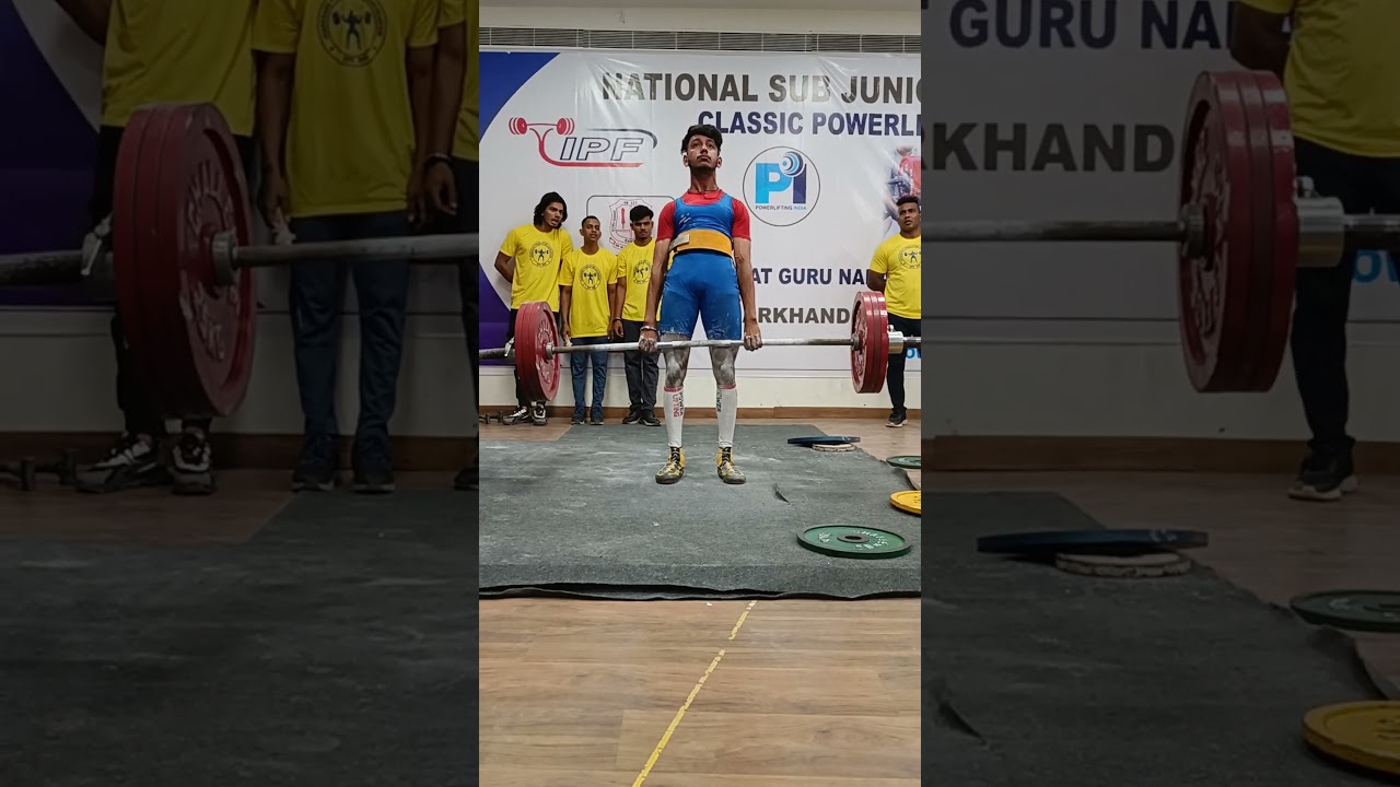Sub Junior Deadlift Record of 190.0kg by Eshan Talwar of Uttarakhand in 53kg