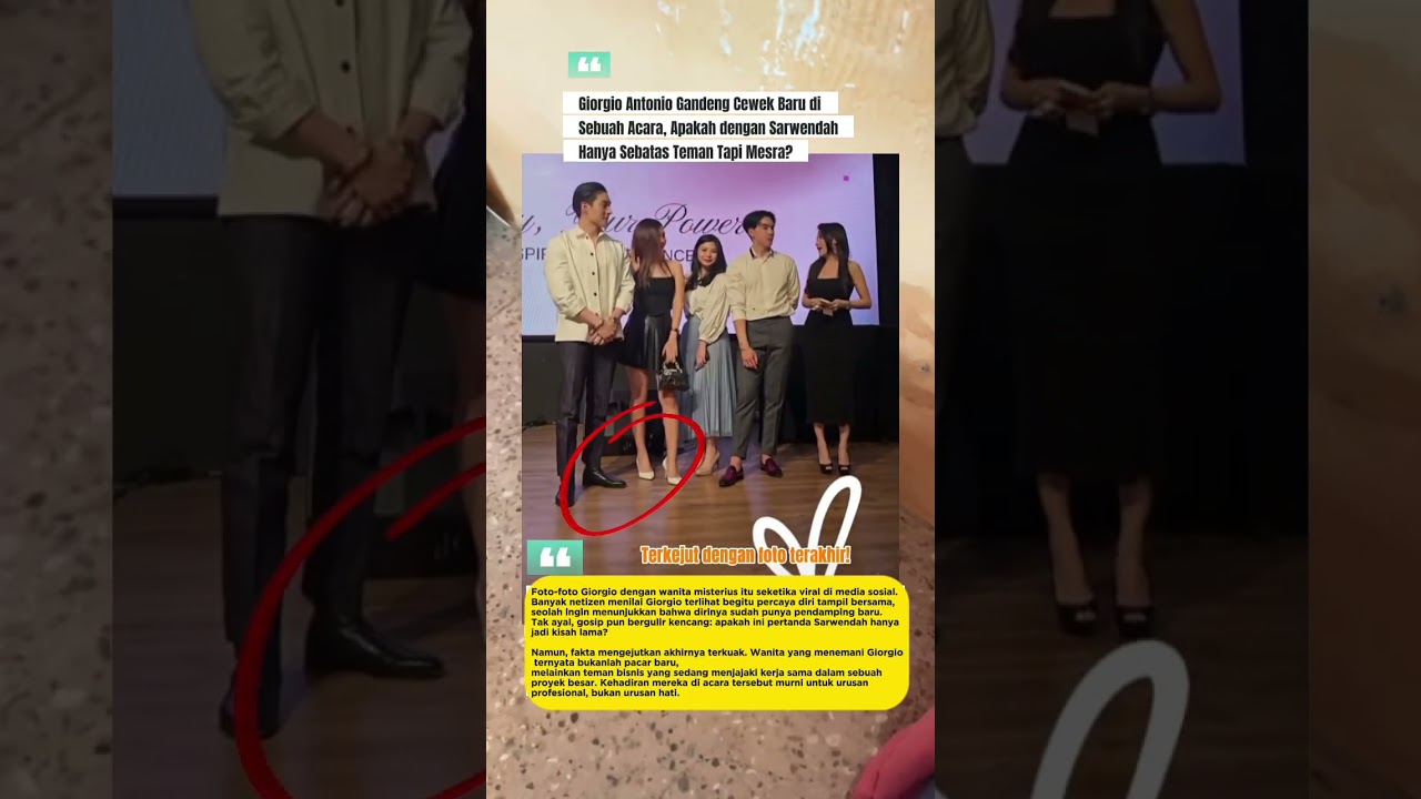 Cewek baru Giorgio Antonio #giorgioantonio #sarwendah #betrandpetoputraonsu #artist #shortsfeed